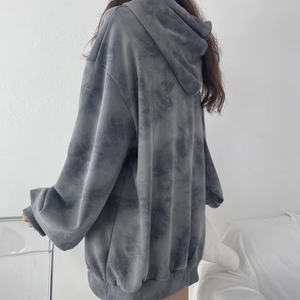 Vente Chaude : Sweat à Capuche Femme Personnalisé en Polaire de Coton, Coupe Ample Sportive, Bicolore avec Impression Sérigraphique, Vente en Gros - Product Image 6