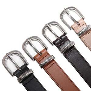 Cinturón Casual de Cuero Genuino de Alta Calidad con Patrón de Serpiente Cuadrado Sólido - Product Image 3