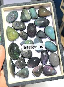 Lote al por mayor de cabujones de obsidiana arcoíris natural de alta calidad, gemas sueltas de obsidiana con brillo de ojo de arcoíris para la fabricación de joyas. - Product Image 5