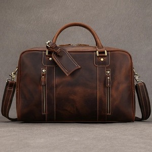 Bolsa de Viaje de Cuero Vacuno Genuino de Lujo, Bolsa de Lona de Gran Capacidad para Fin de Semana, Diseño de Diseñador - Product Image 4
