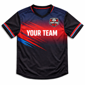 เสื้อฟุตบอลสโมสรทีมขนาดใหญ่พิเศษ แห้งเร็ว ระบายอากาศ ป้องกันแบคทีเรีย ผ้าโพลีเอสเตอร์ 100% สั่งทำแบบซับลิเมชั่น - Product Image 1