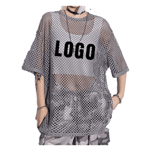 Casual Wear Factory Made Breathable Women <b>Crop</b> <b>Top</b> <b>Mesh</b> T-shirt Best Quality Polyester <b>Mesh</b> Loose Fit Eco-Friendly - Product Image 4
