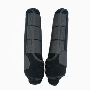 Protège-jambe de cheval Tough Tack en néoprène noir léger, pour la protection sportive, la compétition, l'équitation, la ferme, personnalisable - Product Image 5