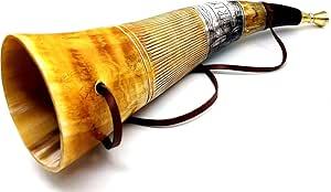 Corneta de Batalla Vikinga Hecha a Mano, Ecológica, Personalizable, Estilo Animal, Corneta de Señalización de Cuerno de Buey Pulido Medieval - Product Image 2