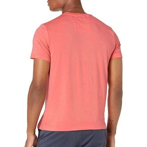 T-shirts pour hommes à prix abordable, manches courtes, style urbain, en coton, couleur rose, col rond, grandes tailles, pour l'été - Product Image 3