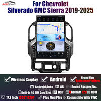 Autoradio Android 14 AuCar 17,2'' avec écran Tesla, GPS et navigation pour Chevrolet Silverado GMC Sierra 2019-2025 avec boutons LED