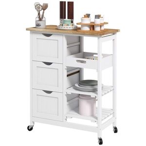 Oak Kitchen Cart <b>Sideboard</b> & Storage Cabinet for Coffee Bar Use - Product Image 3