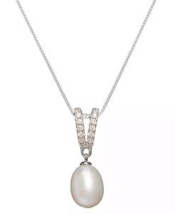 Perle coltivate d'acqua dolce (9x10mm e 7x9mm) e gioielli in zirconi cubici in argento Sterling | Macisy's - Product Image 4