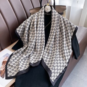 Luxury Muslim Women's Square Printed <b>Silk</b> Satin Scarf Solid Casual Multi-Functional Fashion Accessory Daily Wear All Seasons - Product Image 4
