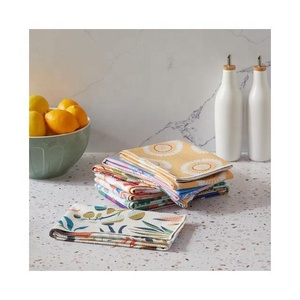 Sac de farine maïs blé brodé en gros coton filé fête de mariage noël rétro assiette torchons selon la demande du client - Product Image 3