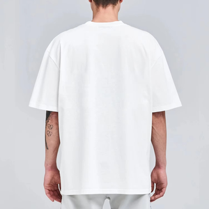 T-shirt Homme Manches Courtes Personnalisé avec Logo Imprimé sur le Devant Qualité Supérieure 220g Séchage Rapide Coupe Oversize Mélange Polyester/Coton Vierge OEM - Product Image 3