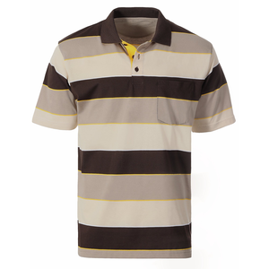 Camisetas Polo a Rayas de Último Diseño 100% Algodón para Hombre, Tallas Grandes, Camisetas Polo de Manga Corta a Rayas, Corte Ajustado, Exportación de Bangladesh - Product Image 5