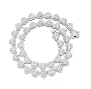 จี้เพชรโมอิสซาไนต์ทรงเหลี่ยมหรูหรา สไตล์ฮิปฮอป สำหรับผู้ชายและผู้หญิง - Product Image 3