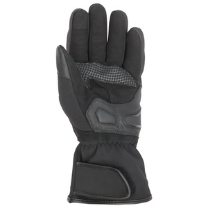Gants de moto en cuir noir avec surpiqûres blanches, style long, compatibles écran tactile, pour course automobile, Cafe Racer, sécurité, pour motards - Product Image 3