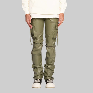 Pantalon en cuir décontracté pour homme, taille haute, léger, sur mesure, idéal pour l'extérieur – Meilleures ventes 2025 à prix abordables - Product Image 1