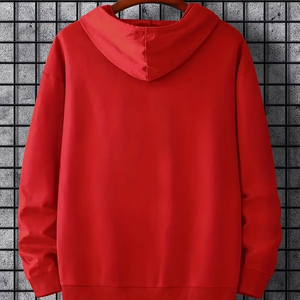 Men's Long Sleeve Thermal Pullover Winter Hoodie Zipper-Up Sweatshirt Washed Design Hooded 100% Cotton Fleece <b>Waterproof</b> Zipper - Product Image 4