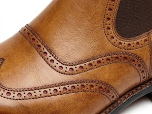 Botas Chelsea de Piel de Oveja Marrón para Hombre, Punta Puntiaguda, con Cordones, para Todas las Temporadas, Oficina, Carrera, Color Sólido, Suela de Goma - Product Image 2