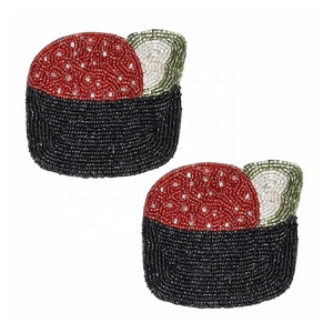 Handmade Glass Beads Sushi Coaster Set of 4 Tea Cup Drink Glass <b>Coffee</b> Mugs Dining <b>Table</b> Use Coaster Office <b>Table</b> Home Coaster - Product Image 5