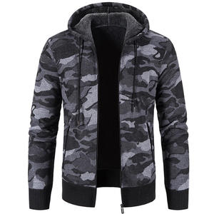 Sudadera con Capucha y Cremallera de Camuflaje para Mujer, Tejida, Manga Larga, Casual, Cortavientos, para Otoño - Product Image 2