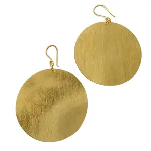 Premium Quality Stylish Textured Big African extra large brass earrings at wholesale rate