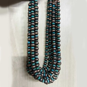 Hot Selling Copper <b>Turquoise</b> Tyre Necklace Handmade Jewelry Navajo Copper Ball Necklace Southwestern Style Copper Unisex Jewelry - Product Image 2