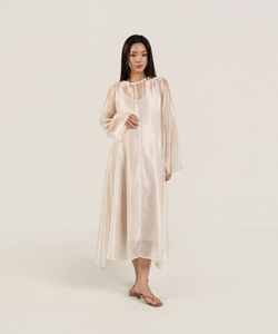 ชุดเดรสผ้าไหมออร์แกนซ่าเนื้อบางเบา ระบายอากาศได้ดี สไตล์ลำลองหรูหรา สำหรับคุณแม่ตั้งครรภ์ ทรงหลวม เอวไม่รัดรูป แขนยาวปกติ คอเสื้อแบบคอกลม ความยาวปานกลาง - Product Image 1