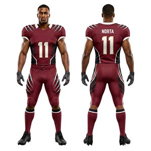 American Football Uniform Team <b>Kits</b> Solid Panel Sublimated Jersey Set Breathable Performance Gear For High <b>School</b> Athletes - Product Image 4