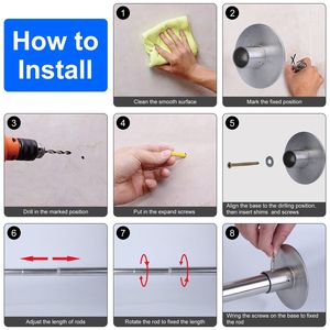 Asta per Tenda Doccia Curva in Acciaio Inossidabile a L, Estensibile, Argento, per Bagno, Vasca, Armadio, Angolo - Product Image 5