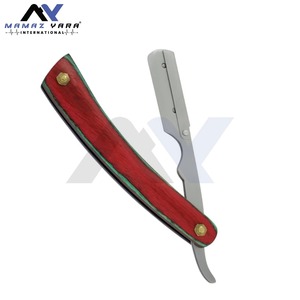 Navaja de Afeitar Profesional de Alta Calidad con Hoja Recta de Acero Inoxidable, Mango de Madera con Bloqueo Oscilante, Cuchilla Única para Afeitar - Product Image 6