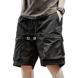 Shorts en toile surdimensionnés en nylon uni, style streetwear, légers, respirants, décontractés, pour la gym, l'été, l'entraînement, fabrication sur mesure - Product Image 5