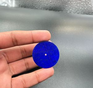 Esfera de Reloj de Lapislázuli Azul Natural de A K Gems, 31.50 mm, Redonda, Pulida por un Lado, Modelo ETH-1004 de Rajasthan - Product Image 1