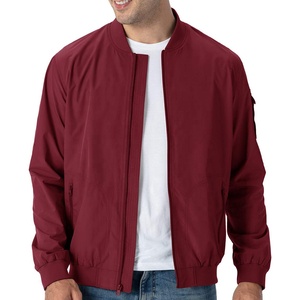 OEM Service Logo Windproof Windproof Coat Autumn Long Sleeve Casual Jacket Stand Collar Solid Breathable Bomber Jacket - Product Image 2
