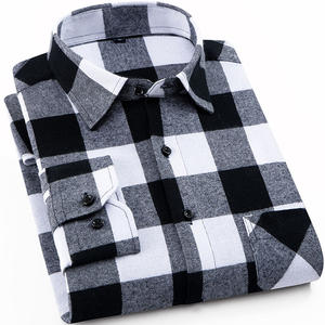 Camisa de Franela para Hombre, Venta Caliente, Logotipo Personalizado, Camisas de Franela con Botones a la Moda, Rayadas, 100% Algodón, Antiarrugas, Transpirables, OEM - Product Image 1