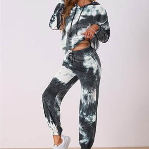 Vêtements de sport pour femmes de qualité supérieure en gros, légers, tie-dye, tenues de jogging, vêtements pour femmes - Product Image 2