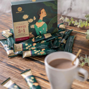 HANCOFFEE Mélange de café instantané lyophilisé 3-en-1 avec SUCRE & LAIT & ARÔME (Boîte/Sachet) - Personnalisable - Échantillon gratuit - De la ferme à la tasse - Product Image 1