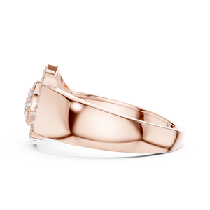 UNIQUE MEN'S CUT LAB GROWN DIAMOND <b>RING</b> <b>SET</b> 18KT SOLID ROSE <b>Gold</b> RHODIUM PLATED CERTIFIED Engagement Wedding GIFTING DAILY - Product Image 2