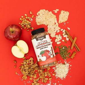[FARMTOGLOBAL] Ongok Applecinamon Chipnola Céréales Granola Saines aux Céréales Intégrales, Snack aux Pommes Cuites, Complément de Petit-Déjeuner - Product Image 1