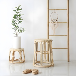 Tabouret intérieur et extérieur pour la maison, les hôtels, les restaurants, décoration en rotin, pour la décoration de café et de bar - Product Image 3