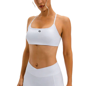 Camiseta Deportiva Amarilla sin Costuras al por Mayor para Mujer, Camiseta sin Mangas Verde con Doble Tirante, Camisola con Gráficos Personalizados para Gimnasio, Fabricante - Product Image 5