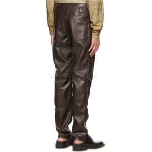 Saleh Enterprises OEM Genuine Leather Lightweight Windproof <b>Winter</b> Pants Premium Motorcycle <b>Trousers</b> Men's Fashion Biker Riding - Product Image 2