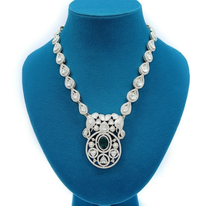 Conjunto de collar de joyería fina con piedras Royal Polki Kundan 10575474GR - Product Image 2