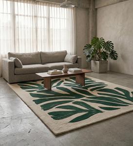 Tapis en laine doux et moelleux, tufté à la main, avec dos antidérapant, personnalisation disponible pour la décoration de chambre - Product Image 2
