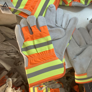 Gants de travail AIFRAN en cuir de vachette pleine fleur, robustes, pour ébénistes canadiens, réfléchissants, résistants aux coupures, antidérapants, pour la soudure, vente en gros - Product Image 2