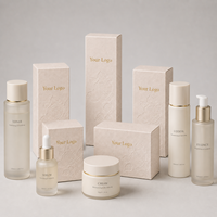 Boîte à cartes de luxe personnalisée écologique, boîte en papier cosmétique, ensemble d'emballage pour produits de beauté, emballage complet pour soins de la peau