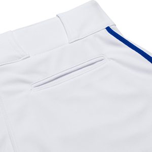 Pantalones de Béisbol Blancos para Hombre con Franja Lateral Azul, Cierre de Botones, Corte Regular, Transpirables, de Poliéster, Ropa Deportiva para Adultos - Product Image 6