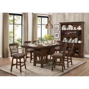 Classico Set di sedie da pranzo in legno di 2 con finitura marrone scuro e sedile imbottito per mobili da cucina - Product Image 5