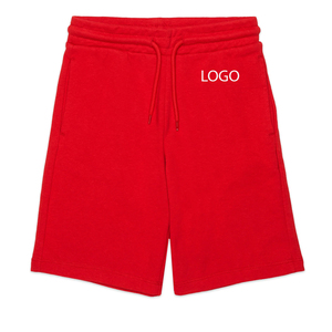 Shorts de couleur unie pour garçons avec logo personnalisable, prix abordable et poche latérale pour un ajustement confortable et décontracté. - Product Image 1