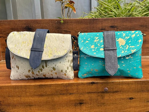 Nuevo diseño 2025, bolso cruzado metálico de pelo de vaca Real de lujo a la moda para mujer, bolso de hombro con correas individuales de cuero genuino - Product Image 4