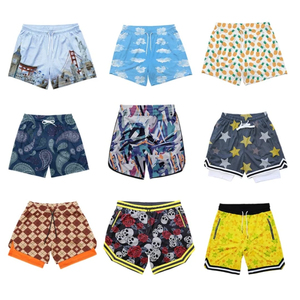 Shorts de basket-ball personnalisés imprimés pour hommes, streetwear d'été, short en polyester pour la gym, séchage rapide, coupe esthétique, short pour hommes - Product Image 2
