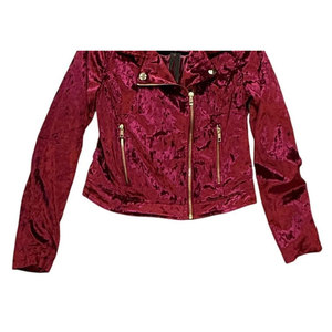 New Look Womens Red/Rose Top Sell Biker <b>Jacket</b> Size S Pockets Goth Wholesale 2026 - Product Image 3